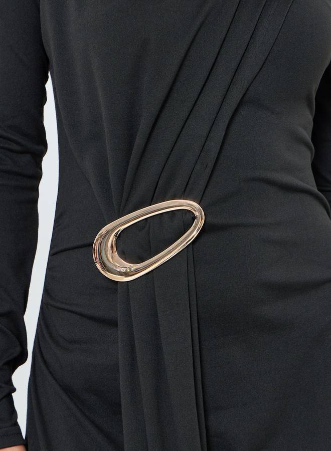 ستايلي فستان طويل ضيق ومزين - Image 4